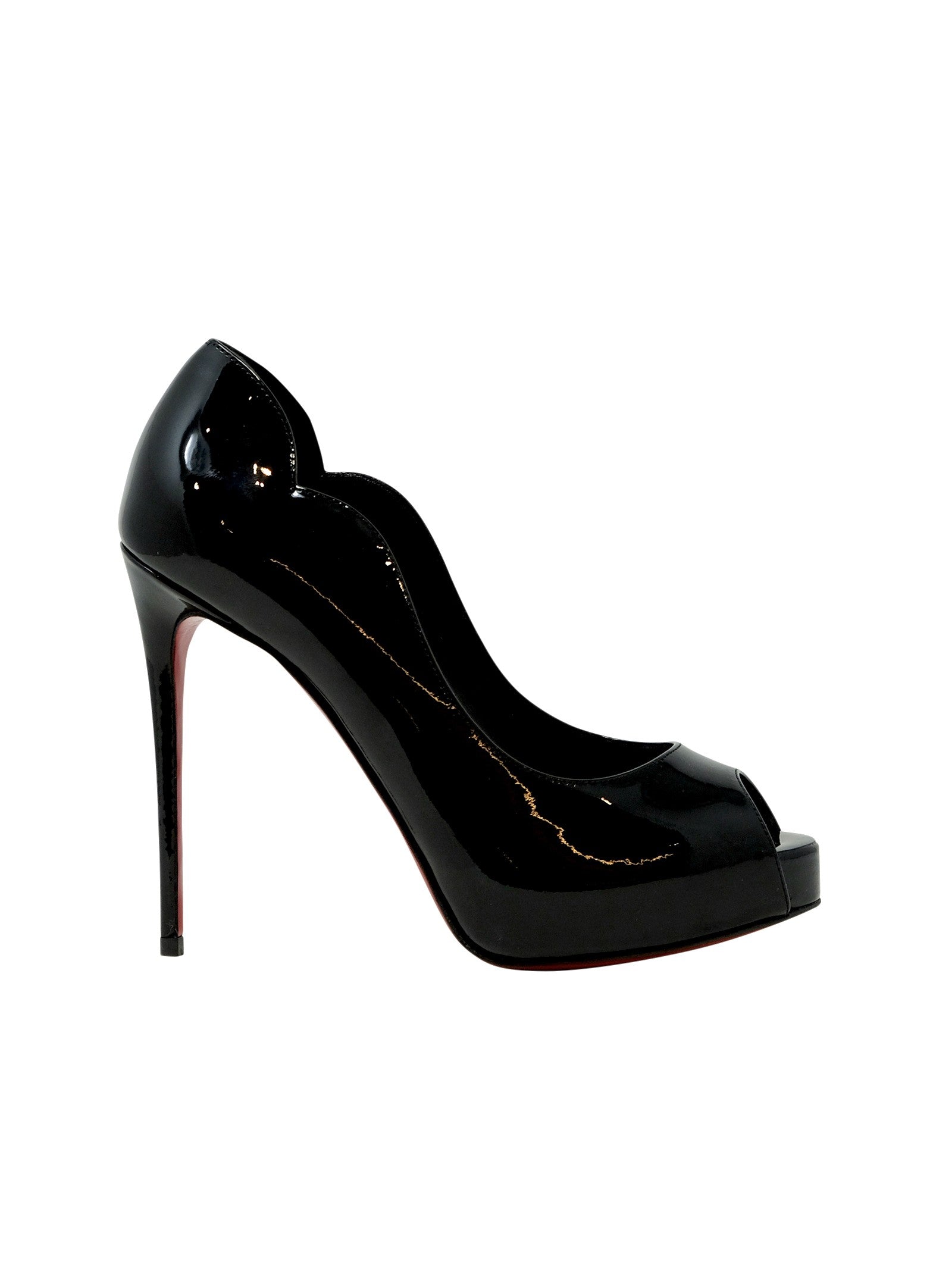 Black Patent Leather Hot Chick Alta Pumps