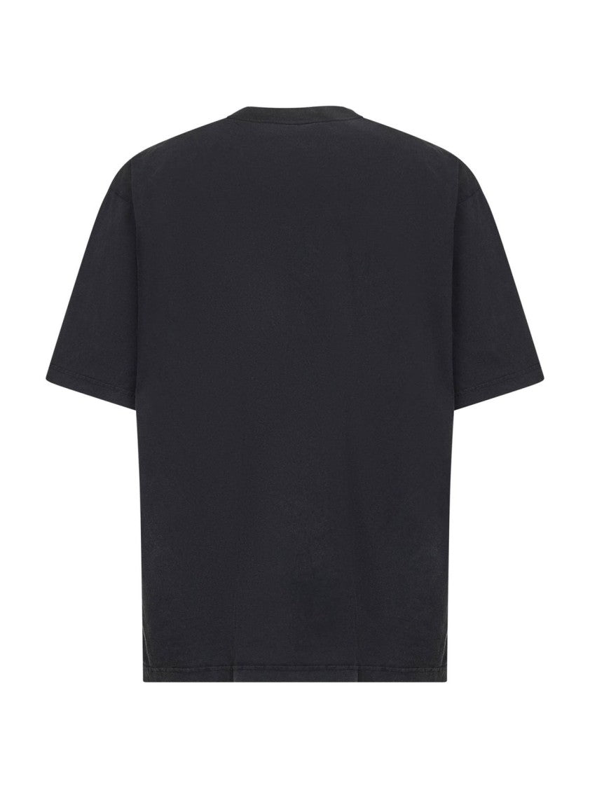 Essential Black T-Shirt With Crew Neckline And Timeless Appeal