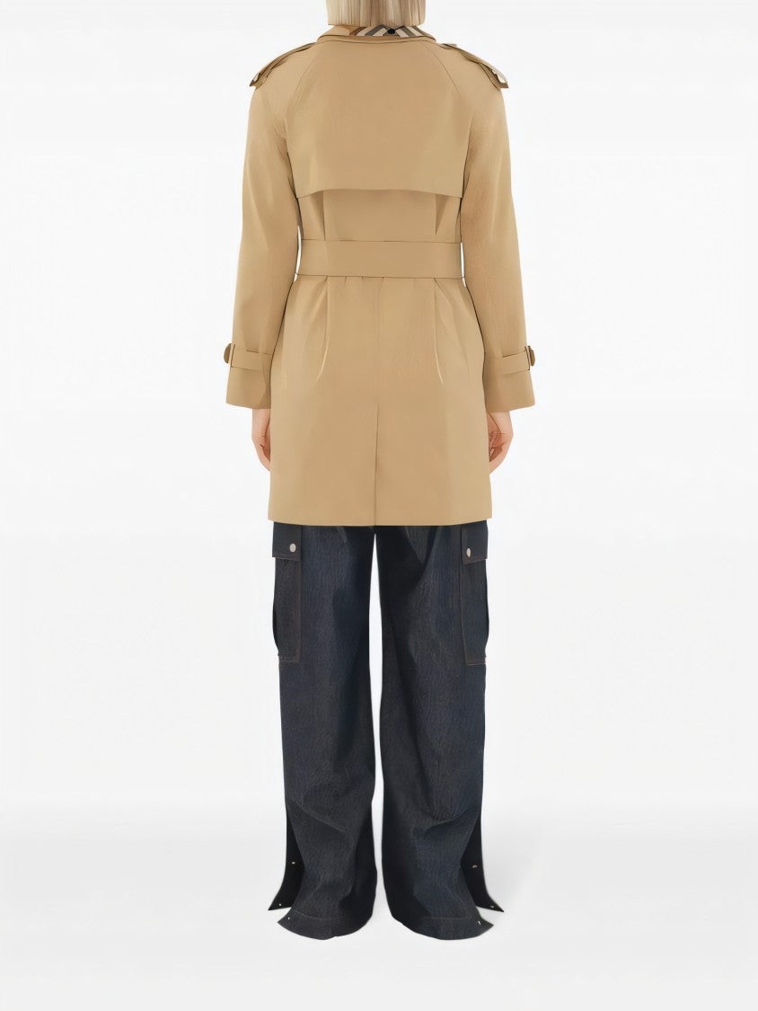 Double-Breasted Cotton Trench Coat