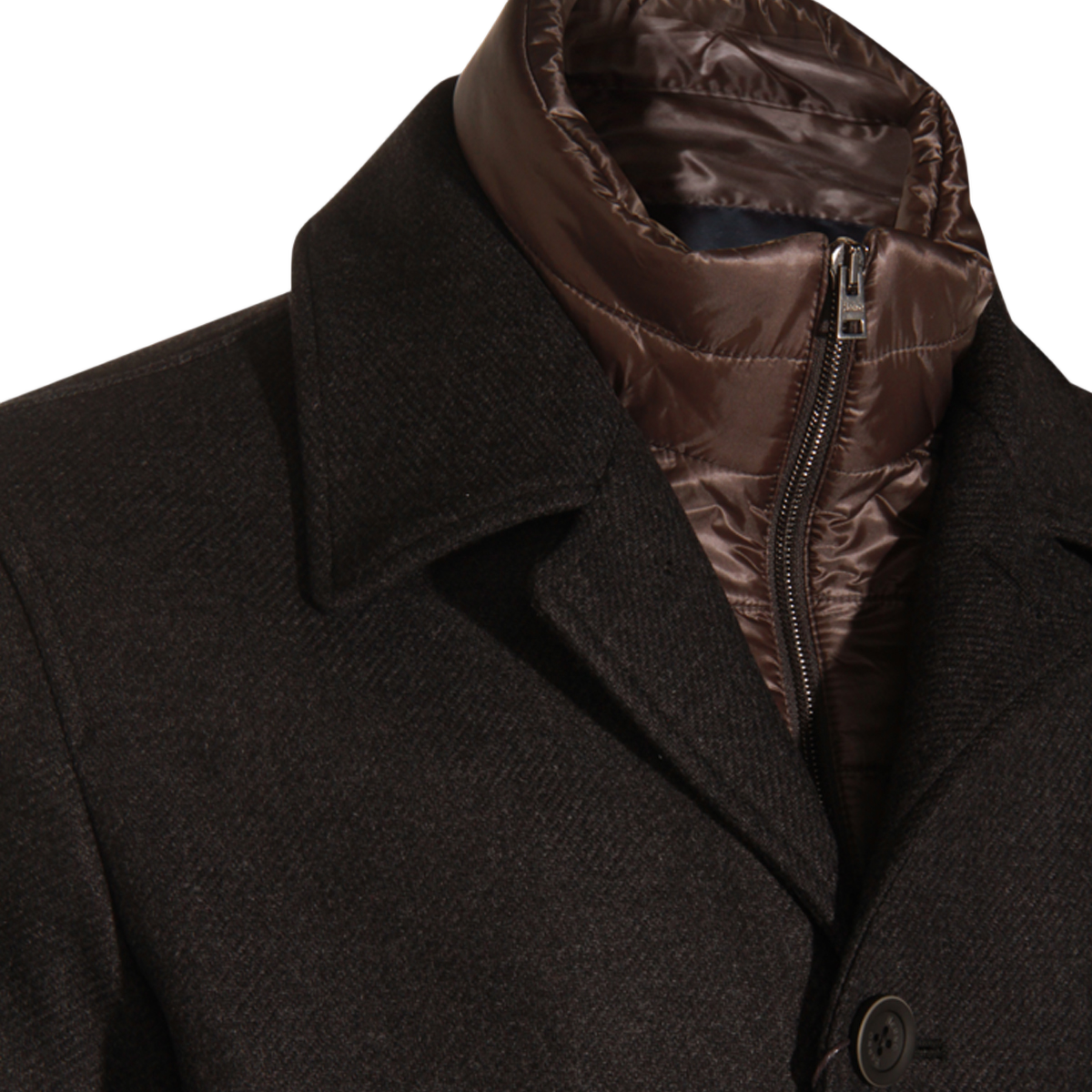 Single-Breasted Dark Grey Herno Coat