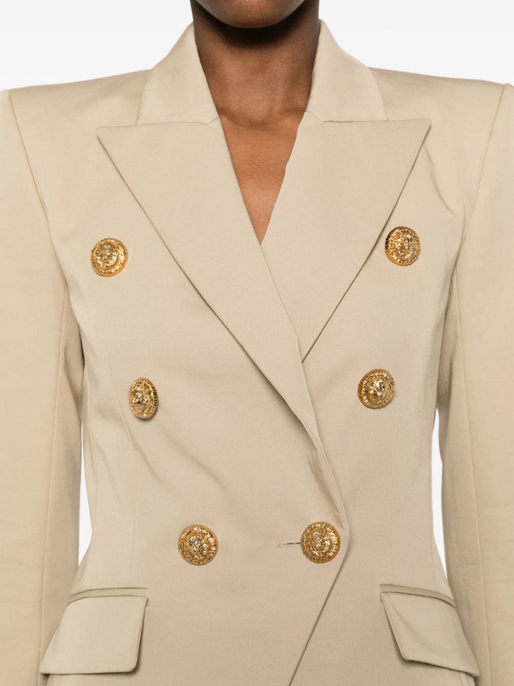 Tailored Double-Breasted Blazer with Structured Silhouette