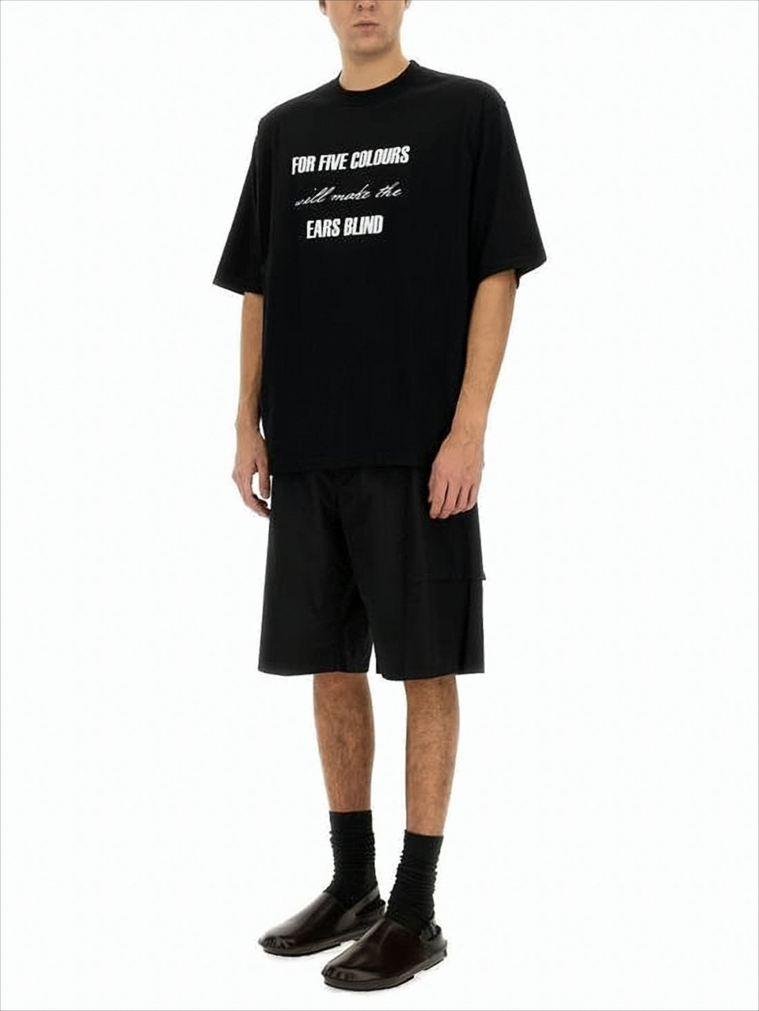 Relaxed Fit Black Graphic T-Shirt