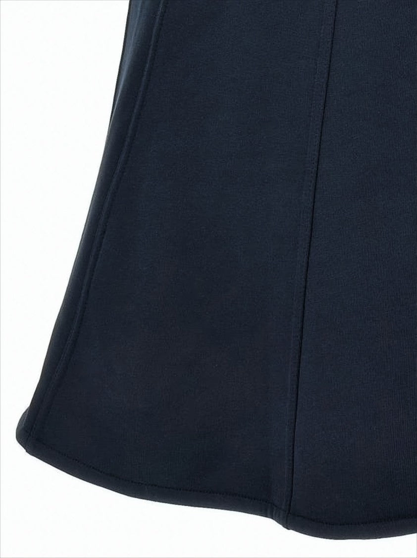 Structured Black Mini Dress With Flared Hem And Decorative Pockets