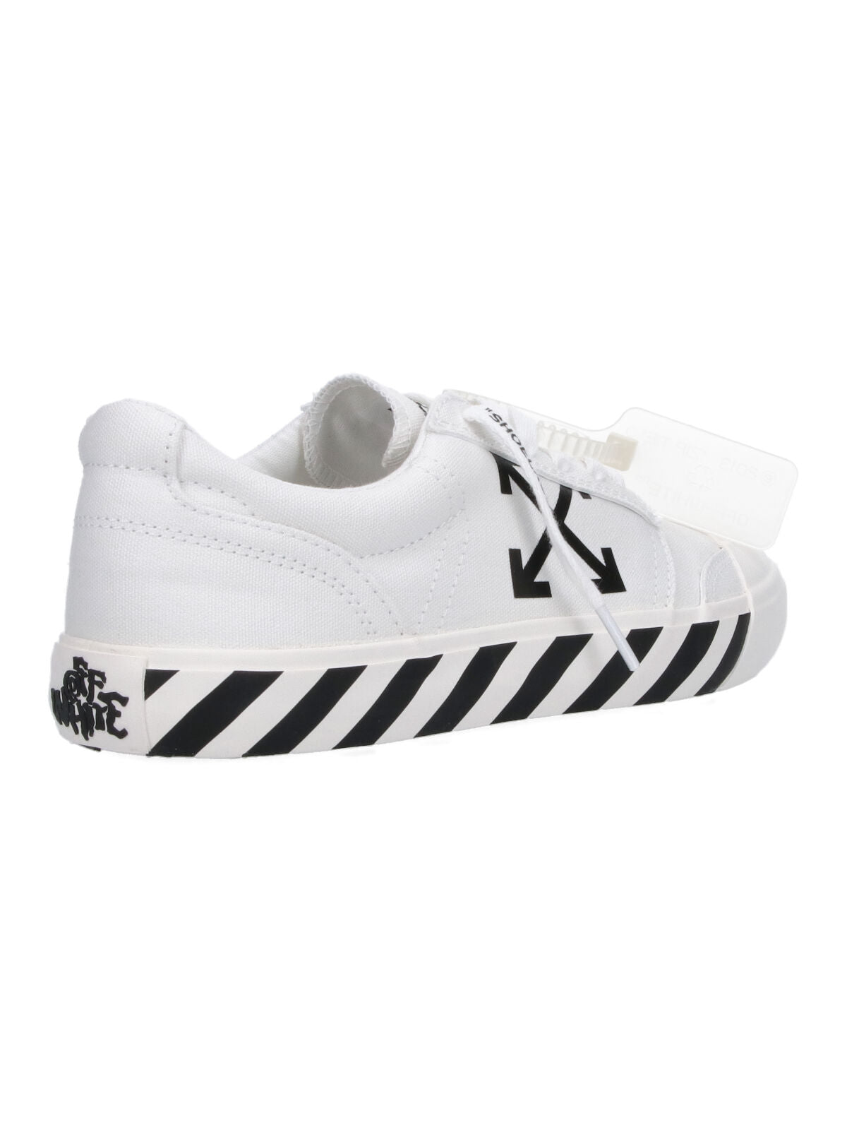White Black Graphics Leather Sneakers