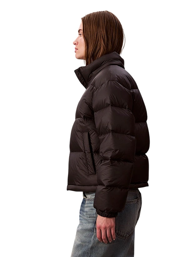 Cropped Boxy-Fit Coat With Detachable Hood