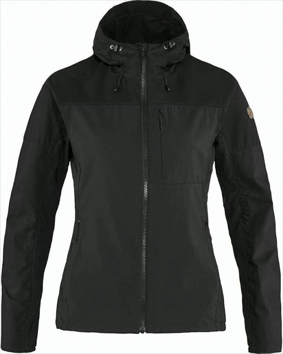 Fitted Black Jacket with Zip-Up Front