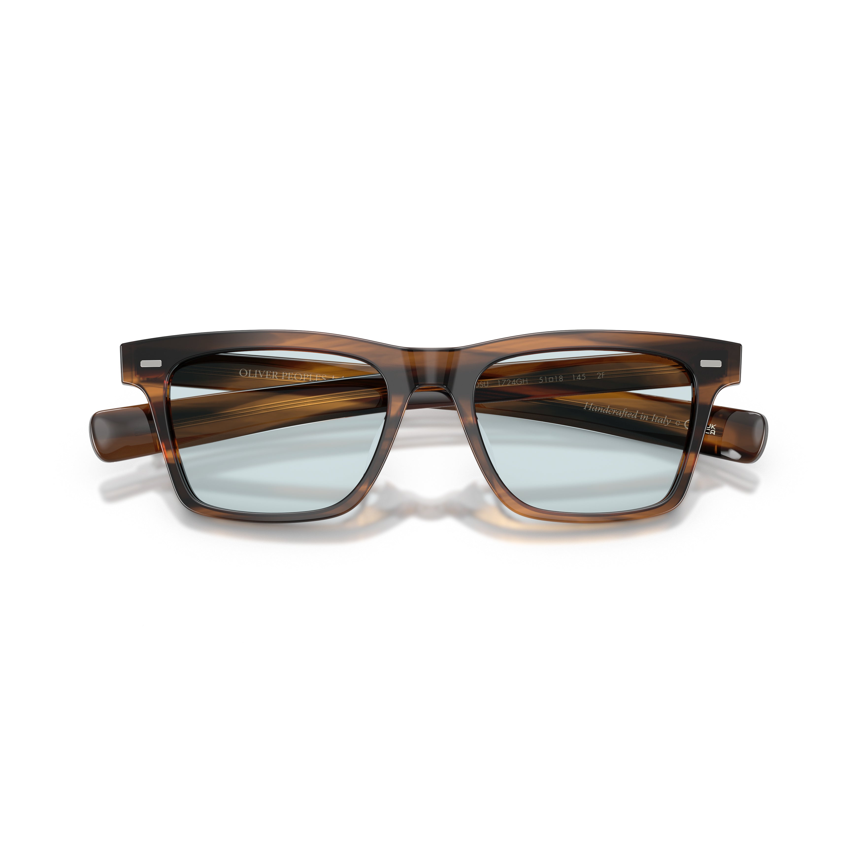 0ov5590su Tortoiseshell-Pattern Acetate Sunglasses with Subtle Blue Lenses
