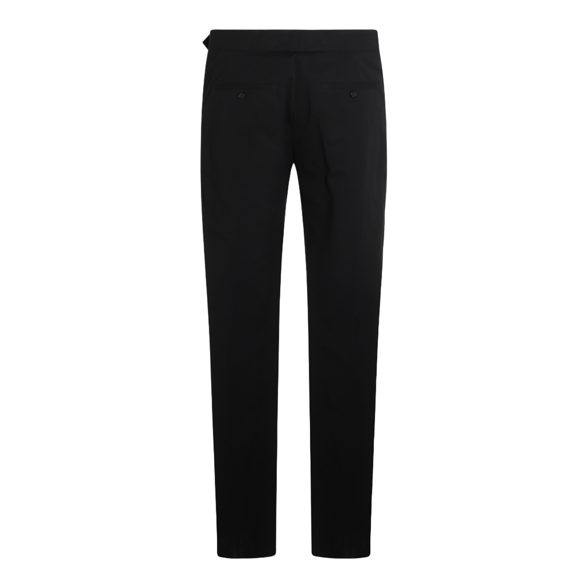 Tailored Black Trousers with Silver Buckle Detail