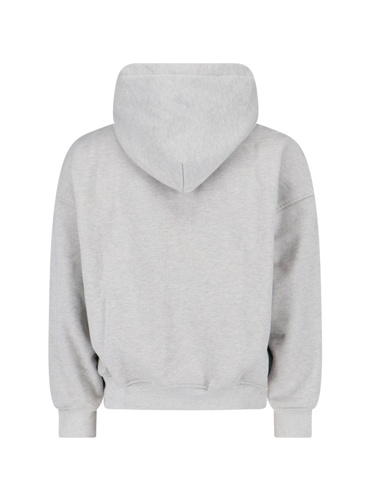Classic Knit Grey Sweater With Ribbed Cuffs And Hem