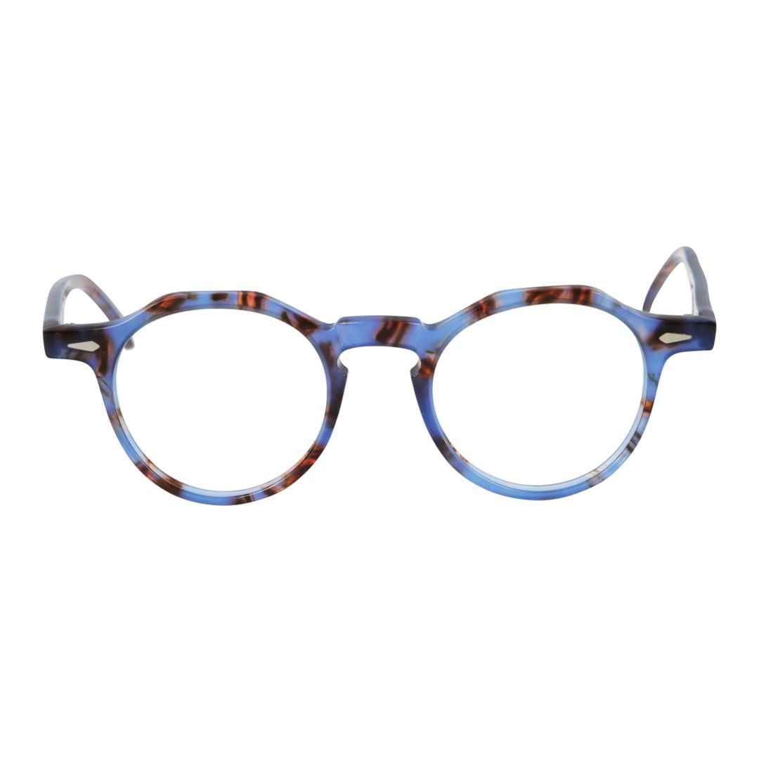 Justin Round Tortoiseshell Pattern Eyeglasses with Keyhole Bridge