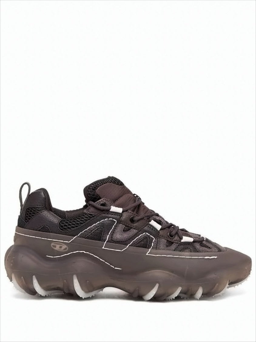 Futuristic Chunky Sole Black Sneakers