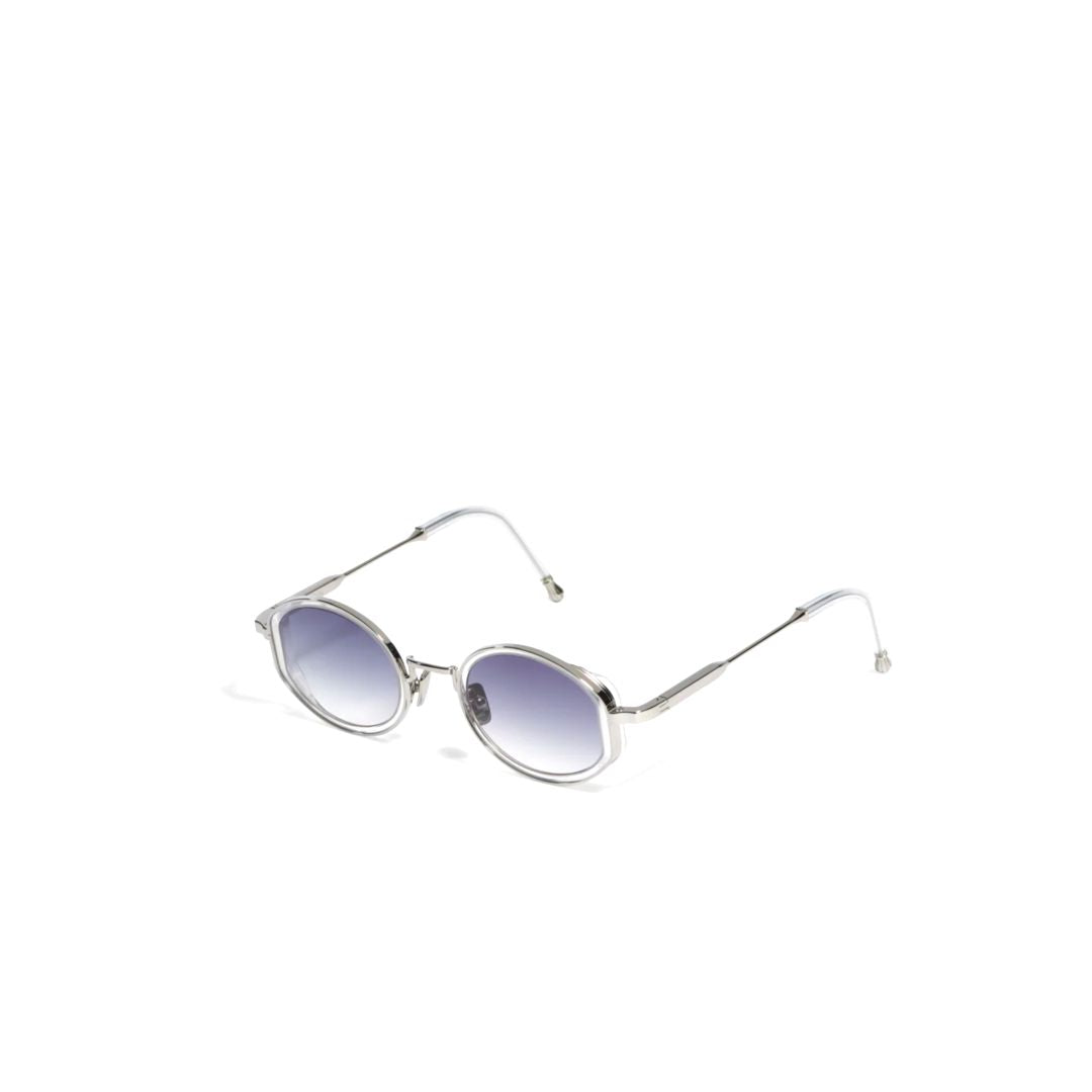 Jared Octagonal Gradient Tint Sunglasses with Silver Metal Frame