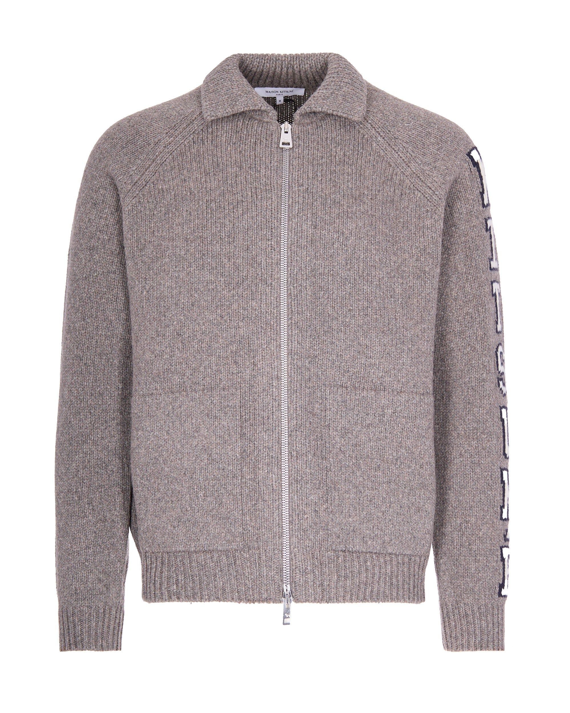 Grey Wool College Jacket