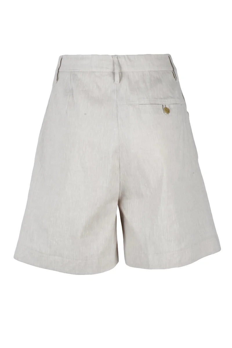 High-Waisted Shorts - White