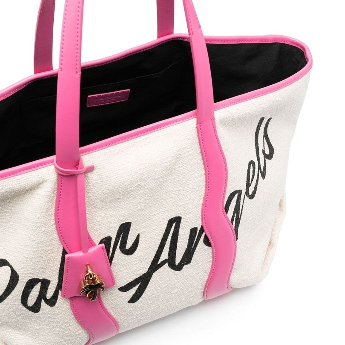 Canvas Tote Bag With Contrast Logo Print