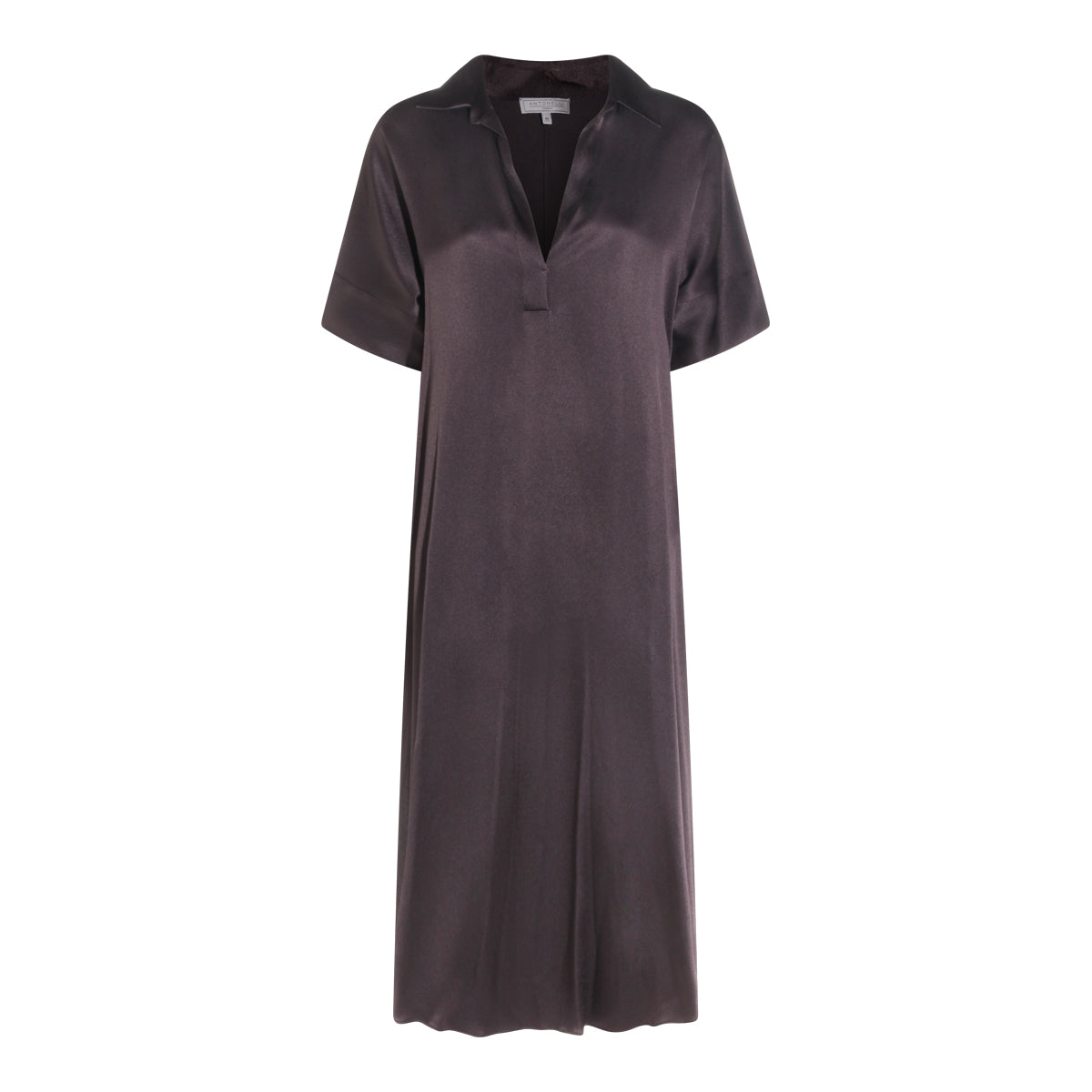 Relaxed Midi Dress With Notched Collar