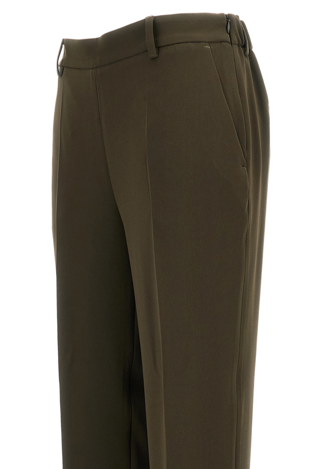 Green Straight-Leg Trousers