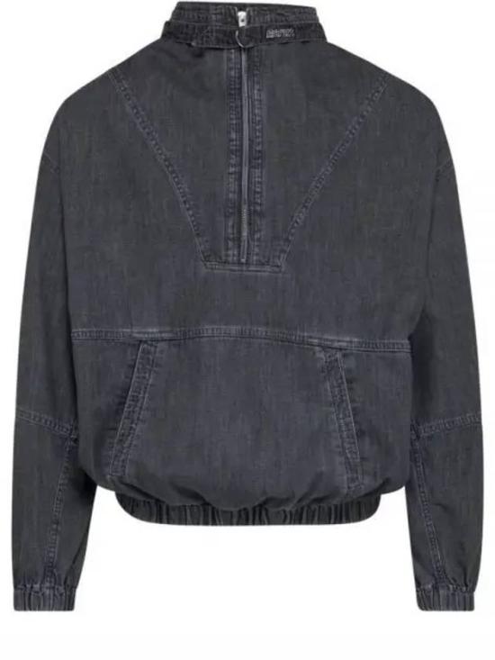 Cropped Half-Zip Pullover Hoodie with Kangaroo Pocket