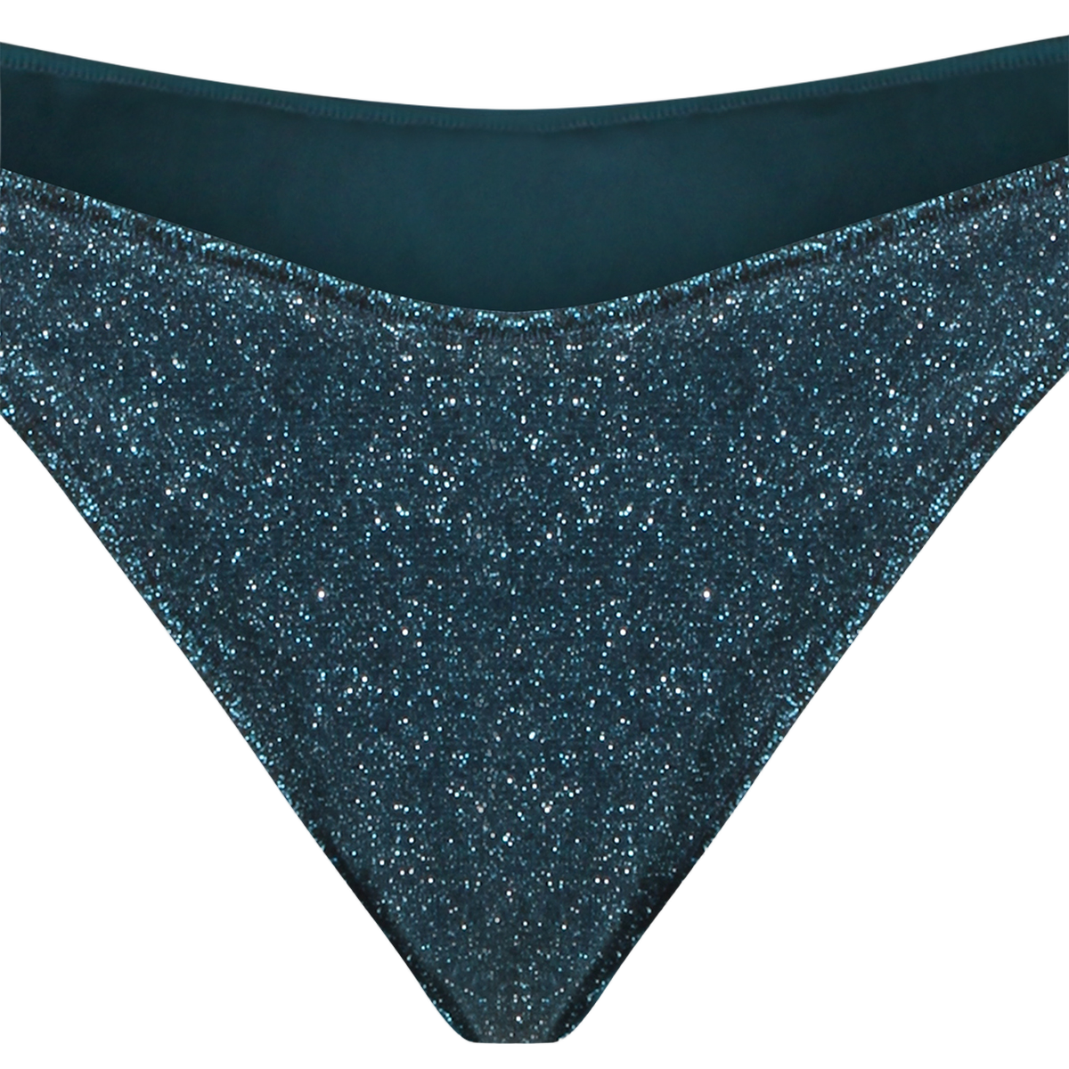 Triangle Blue Bikini Set with Shimmering Texture