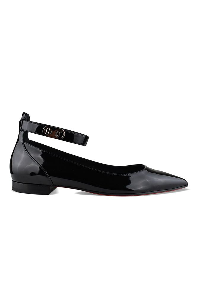 Pointed Toe Ballerinas With Ankle Strap
