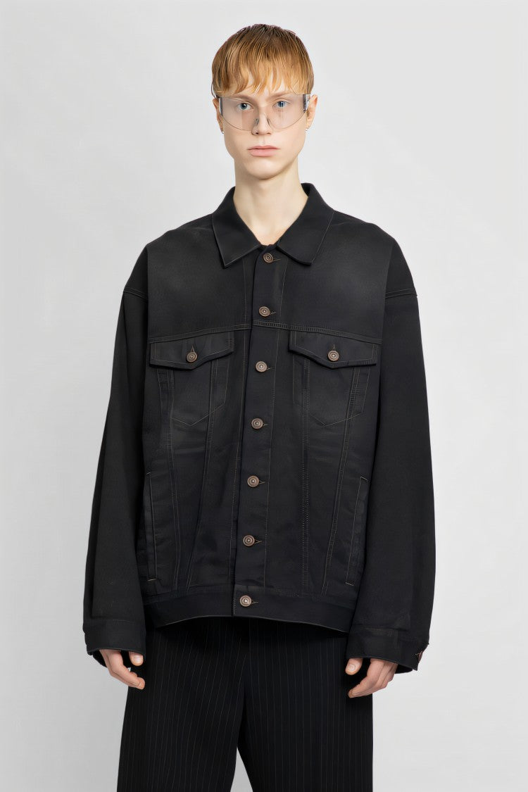 Oversized Black Denim Jacket