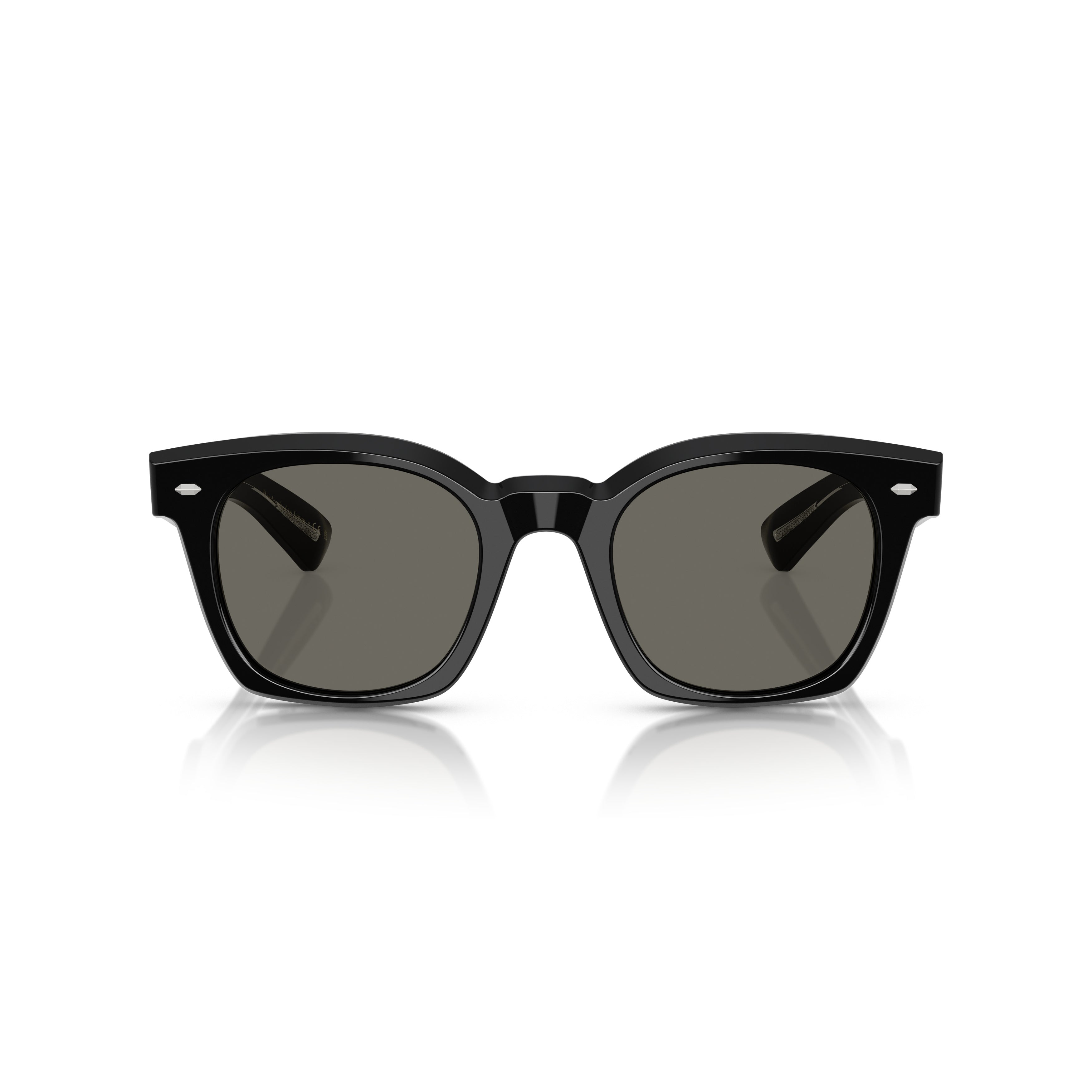 0ov5498su Square Acetate Sunglasses with Glossy Black Finish