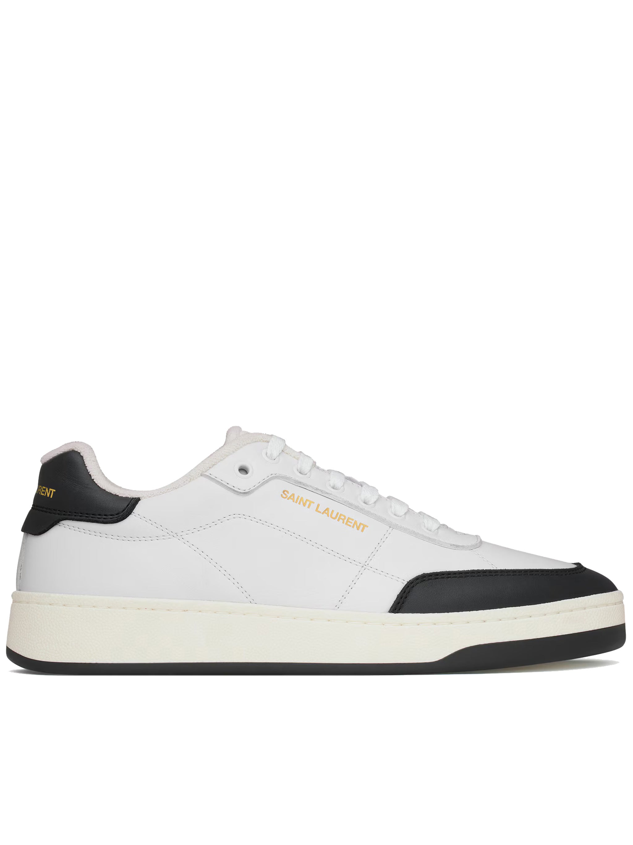 White Sl/61 Low-Top Leather Sneakers