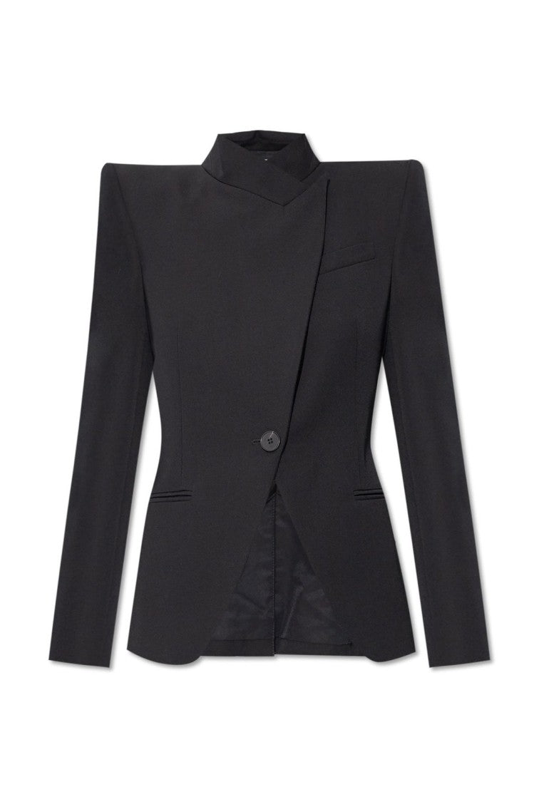 Tailored Black Wool Jacket With Classic Silhouette