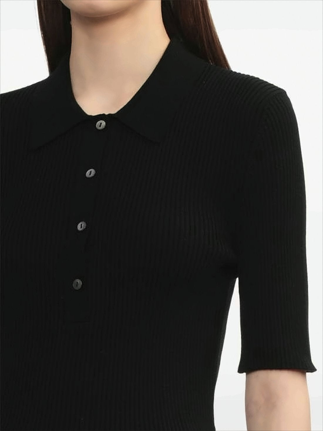 Fitted Ribbed Knit Sweater