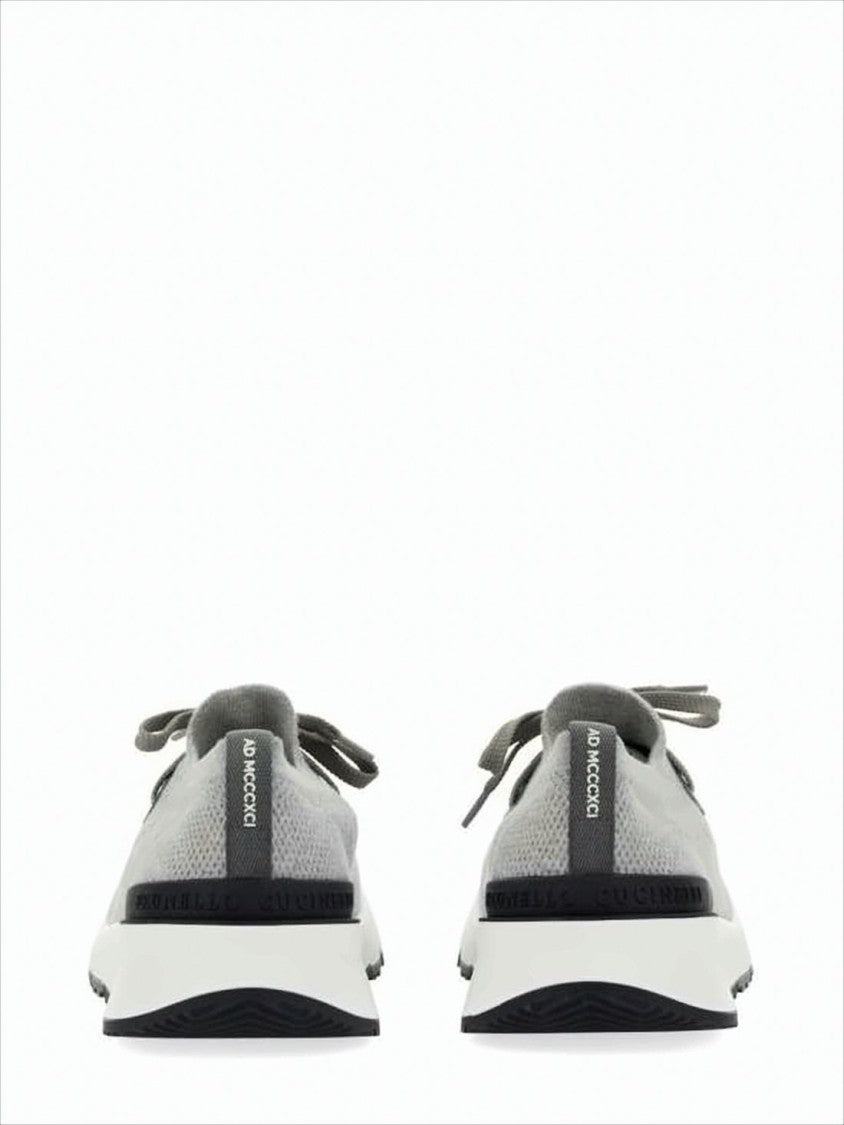 Knitted Cotton Low-Top Sneakers