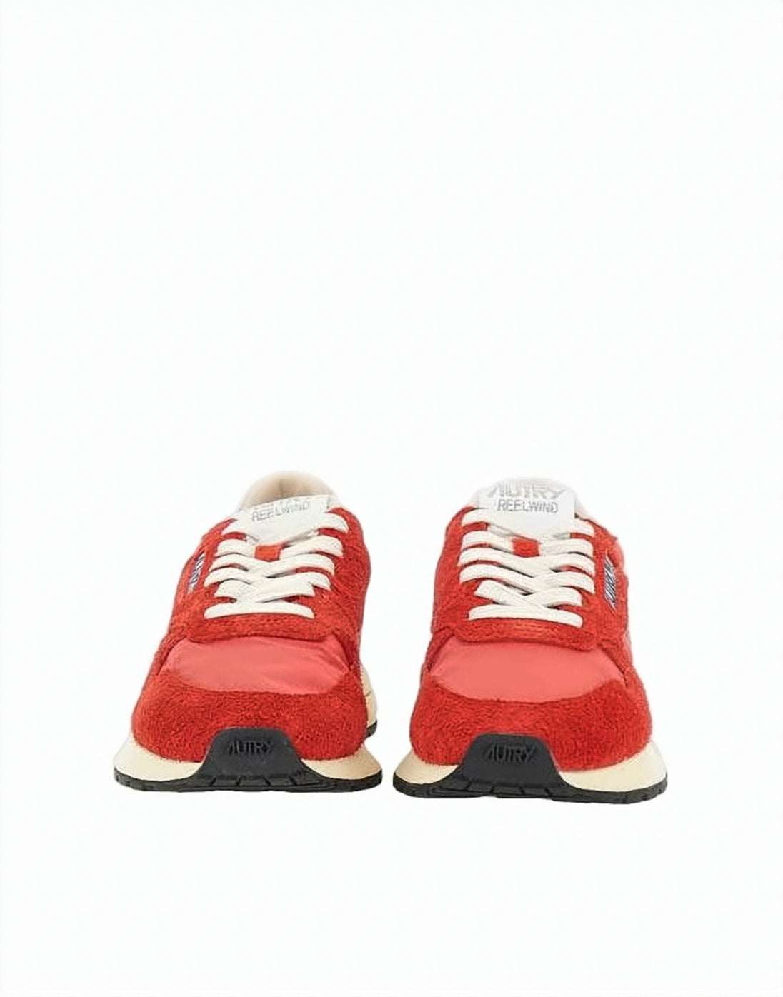 Dynamic Red Suede And Nylon Sneakers