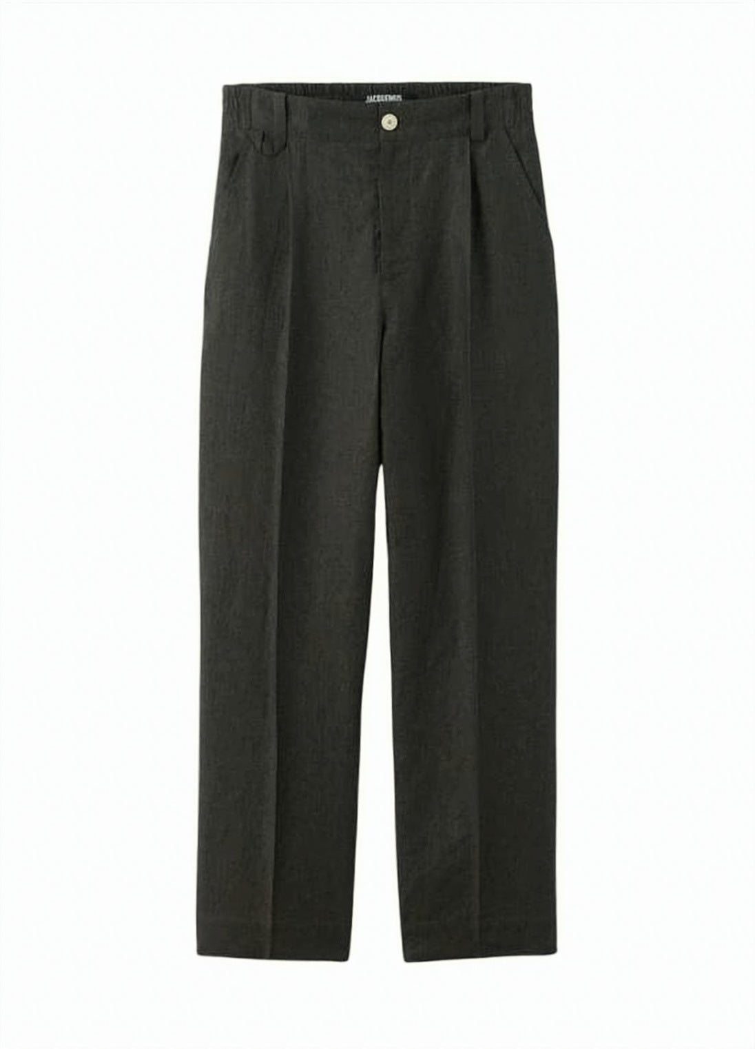 Straight-Leg Tailored Pants With Subtle Texture