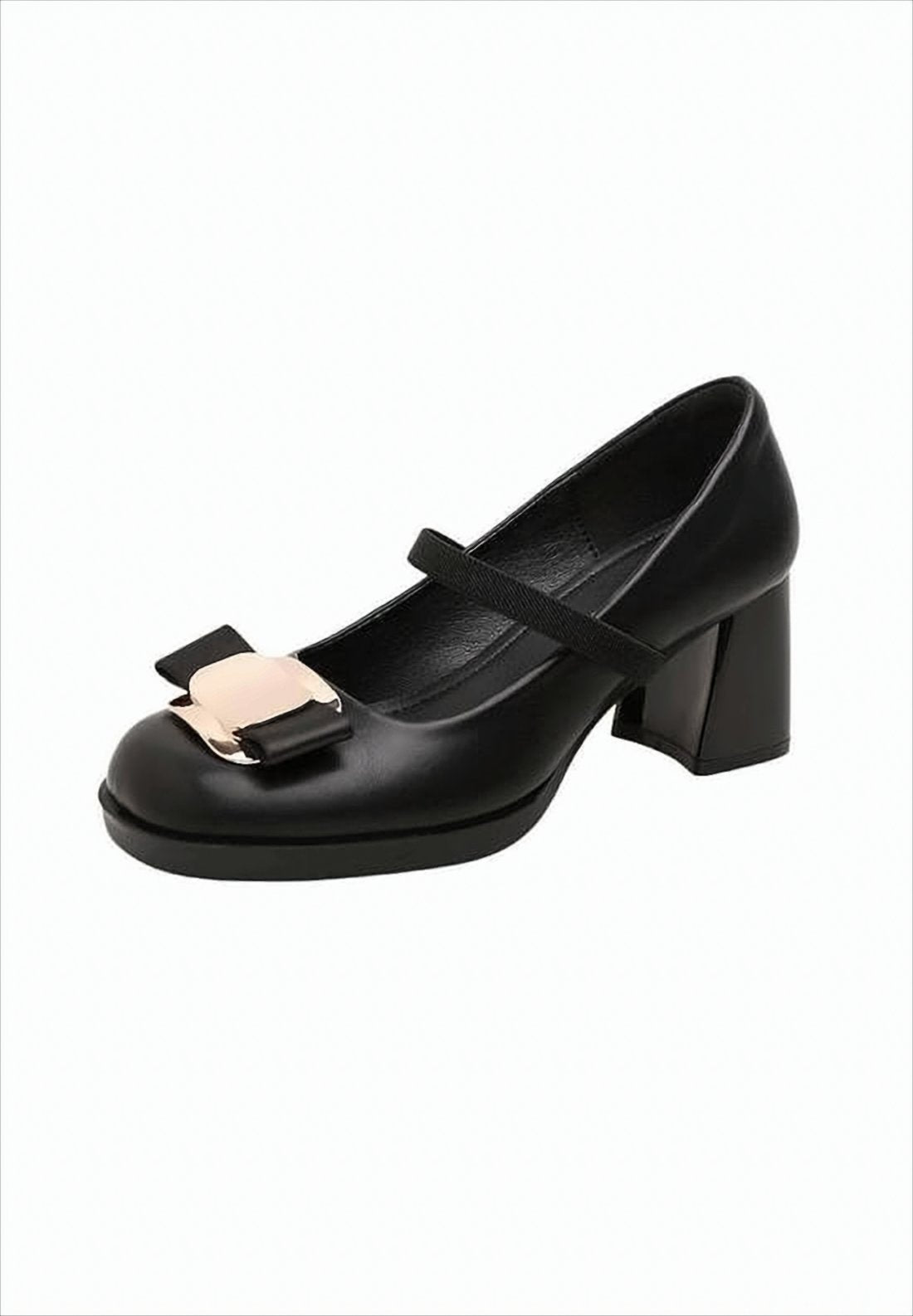 Smooth Black Nappa Leather Pumps
