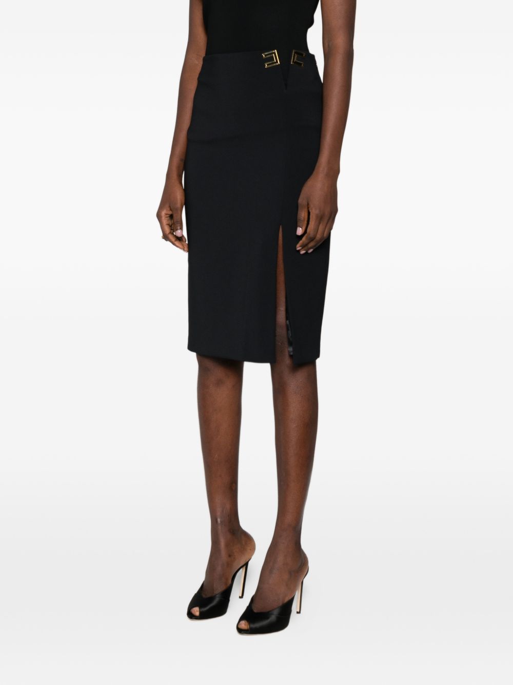 Knee-Length Black Skirt
