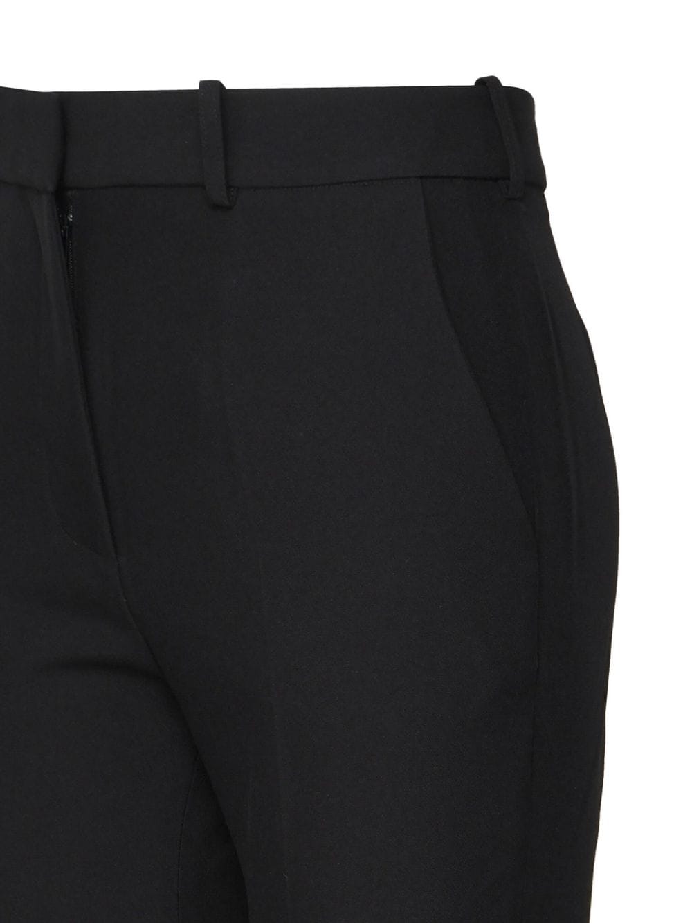 High-Waisted Black Tailored Trousers