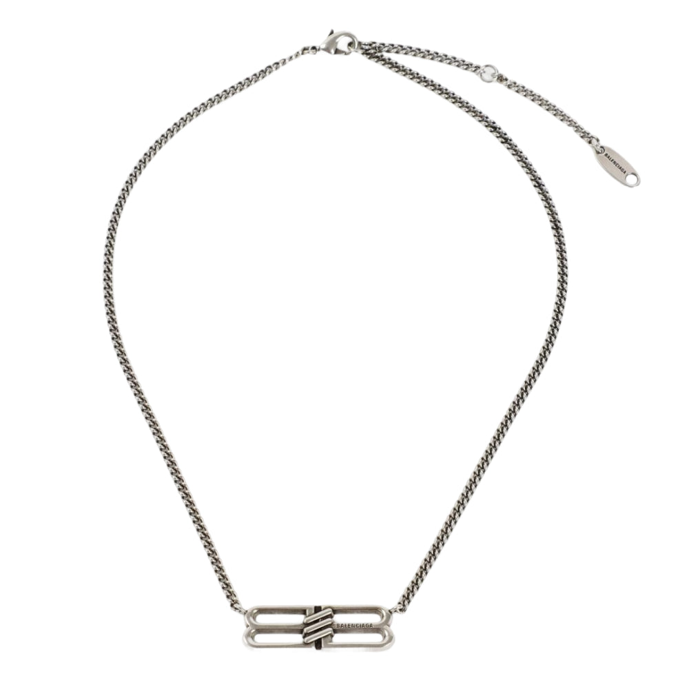 BB Icon Silver Necklace with Contemporary Pendant Design