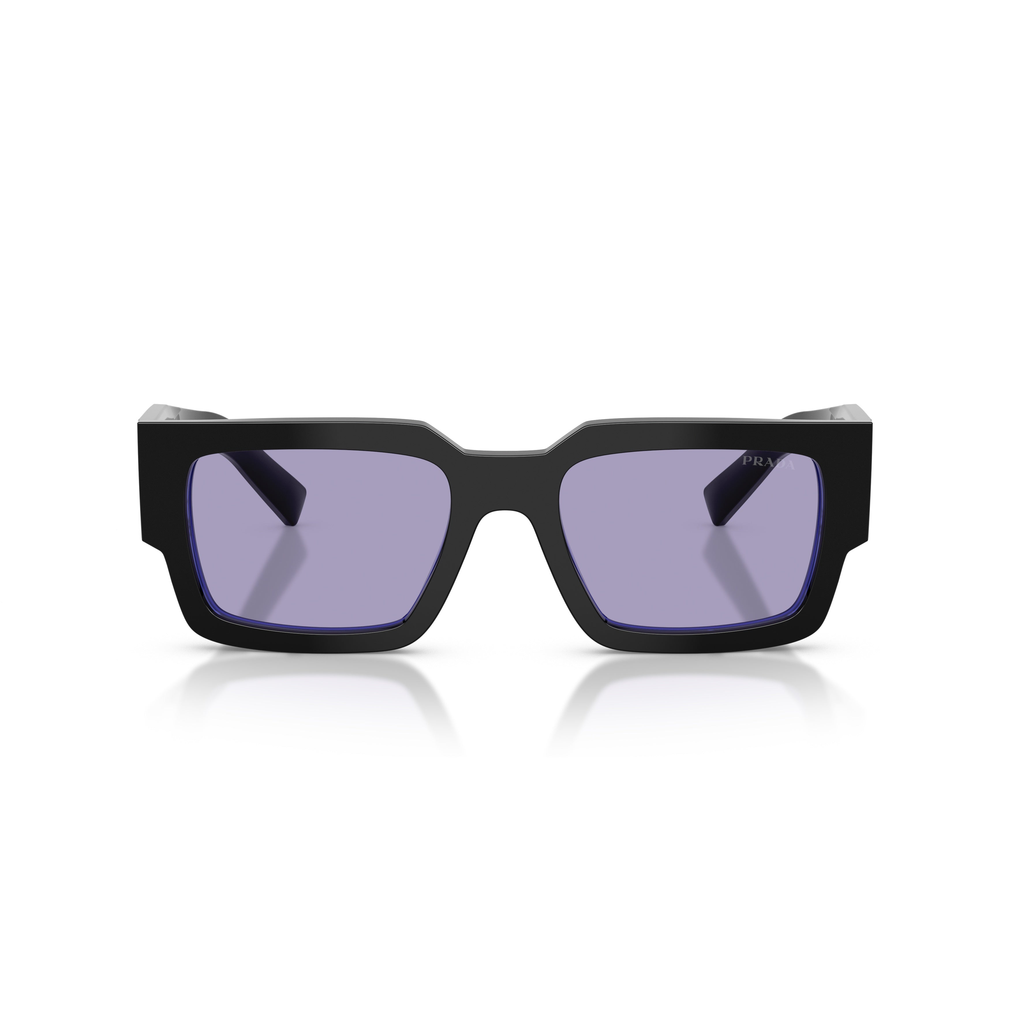 0pr B17s Rectangular Frame Black Acetate Sunglasses