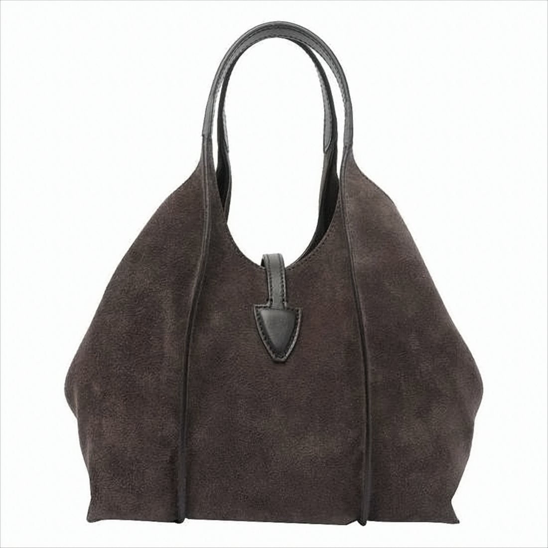 Soft Suede Crossbody Bag with Metallic Buckle Detail