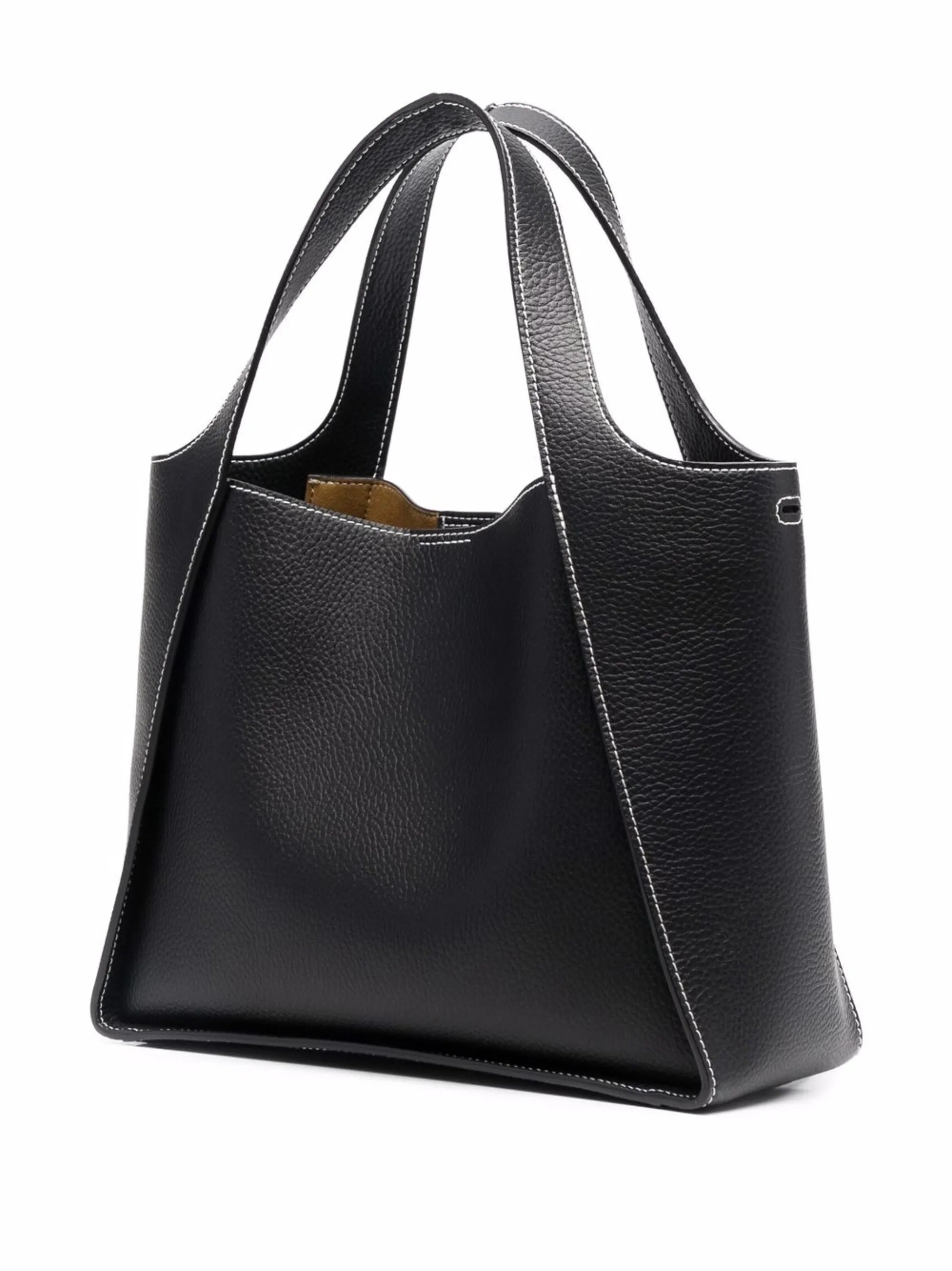 Structured Logo Crossbody Tote Bag With Dual Handles
