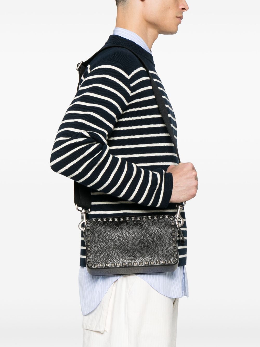 Rectangular Black Leather Bag
