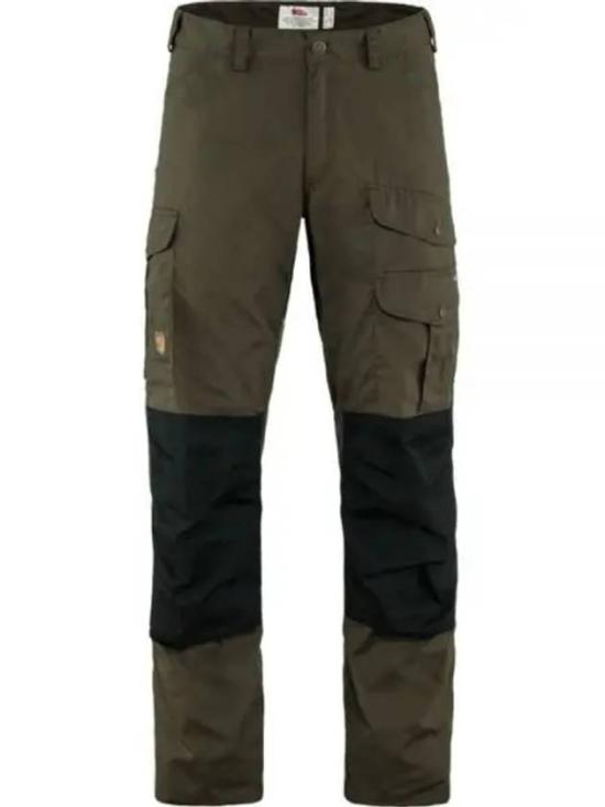 Two-Tone Cargo Straight Pants with Reinforced Details