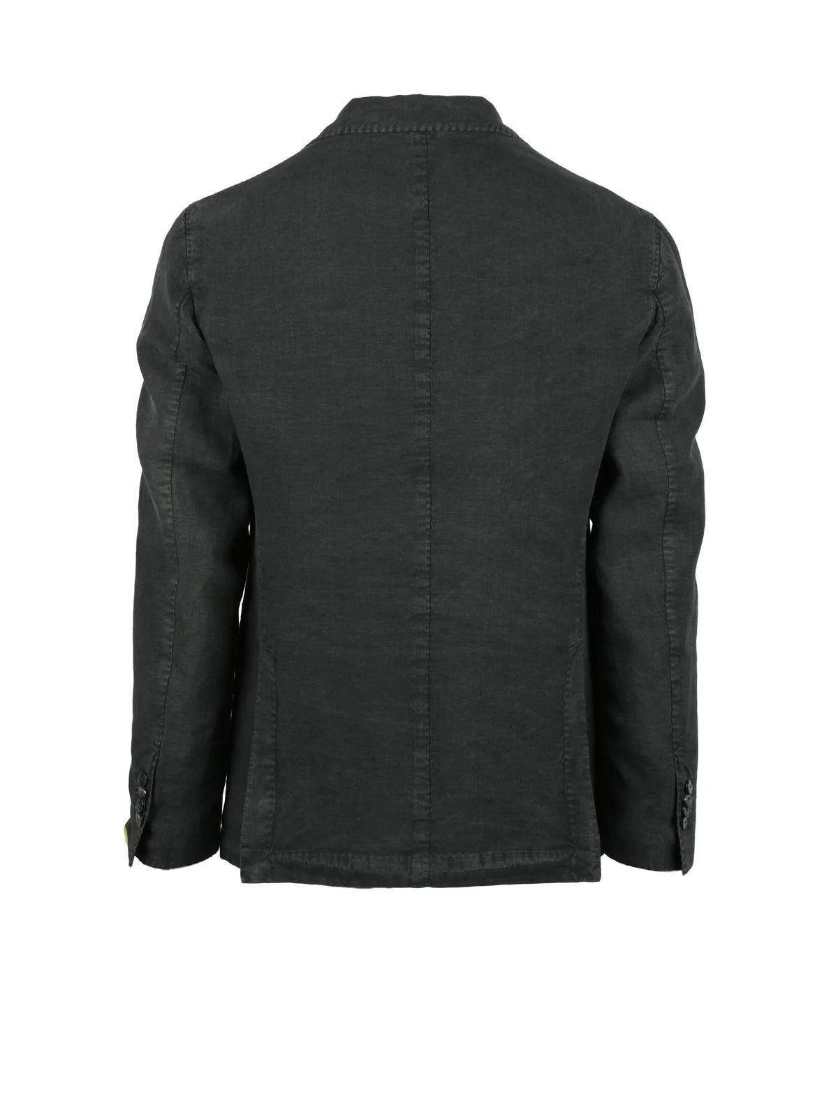 Forest Green Linen Rounded Blazer