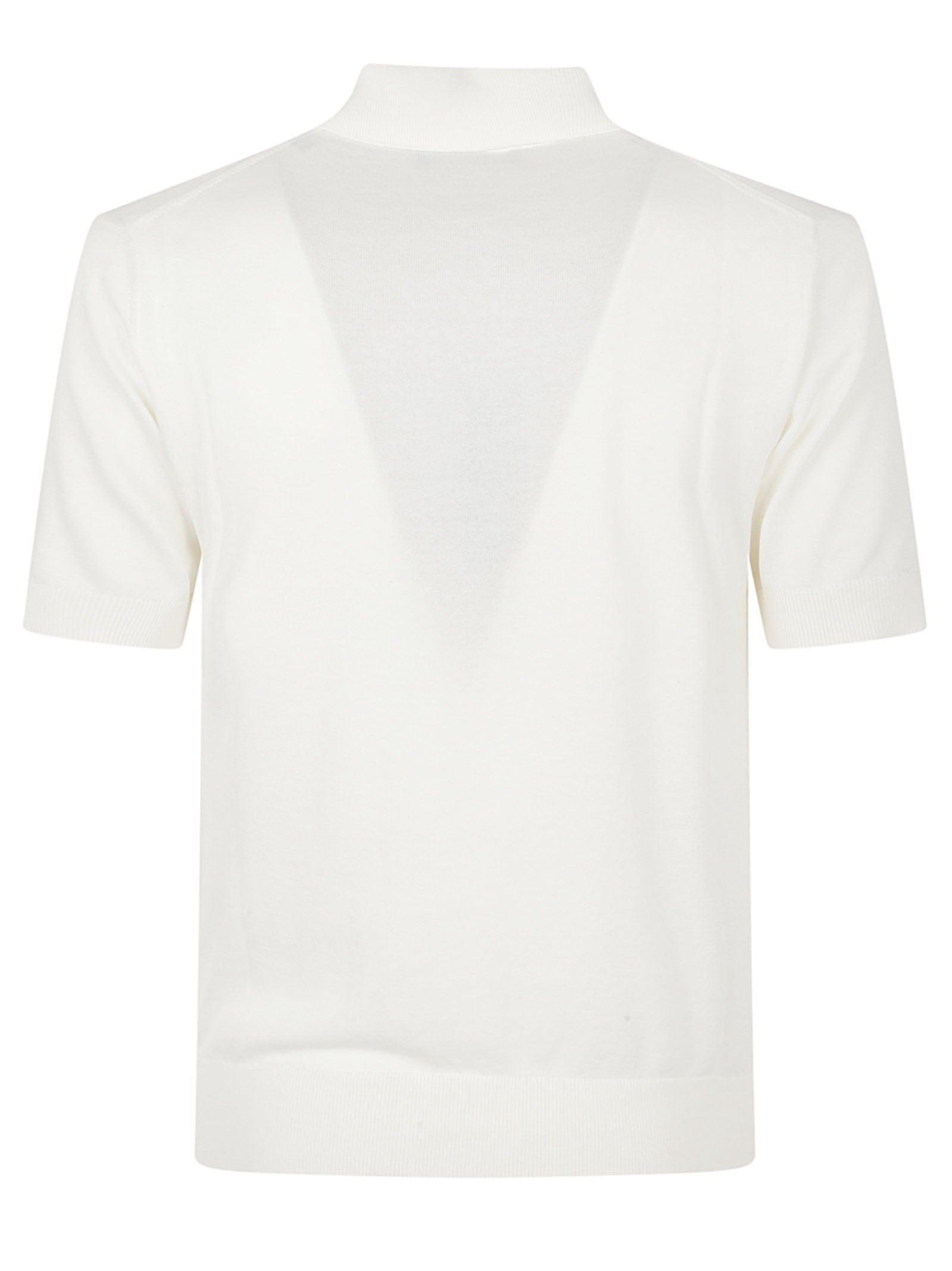Short-Sleeved Polo Shirt With Ribbed Details
