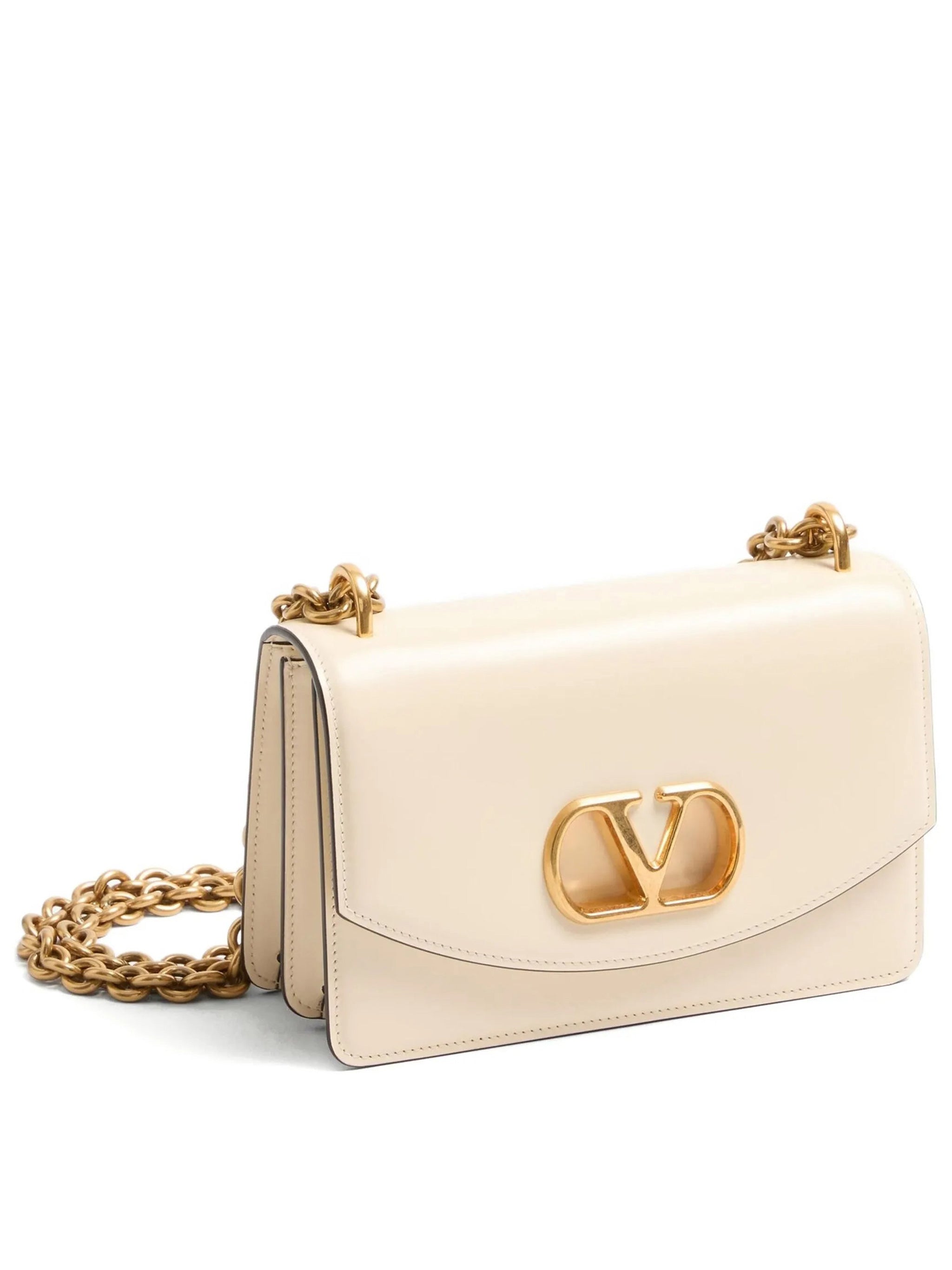 Vain Small Gold Emblem Leather Bag