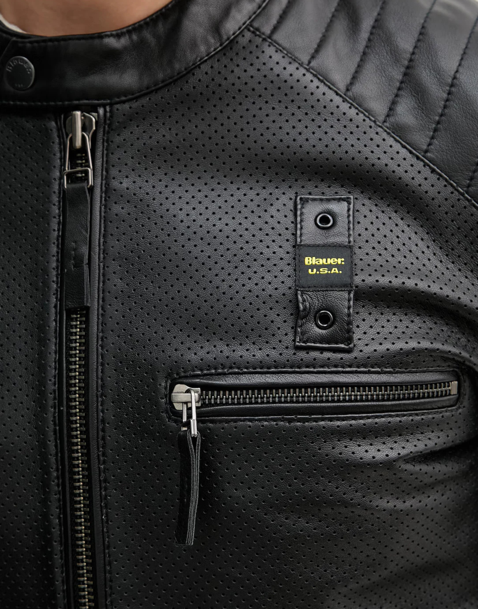 Black Crossland Leather Jacket