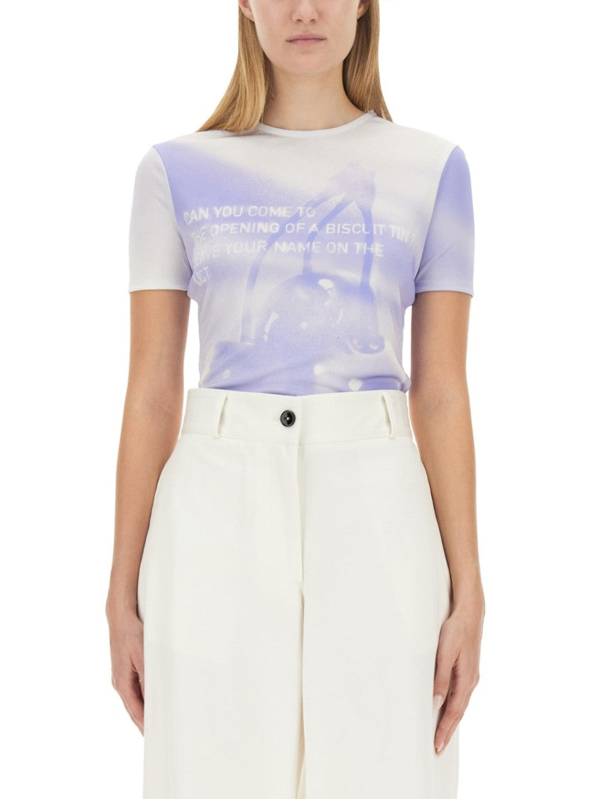 Graphic Slim-Fit T-Shirt With Keyhole Detail