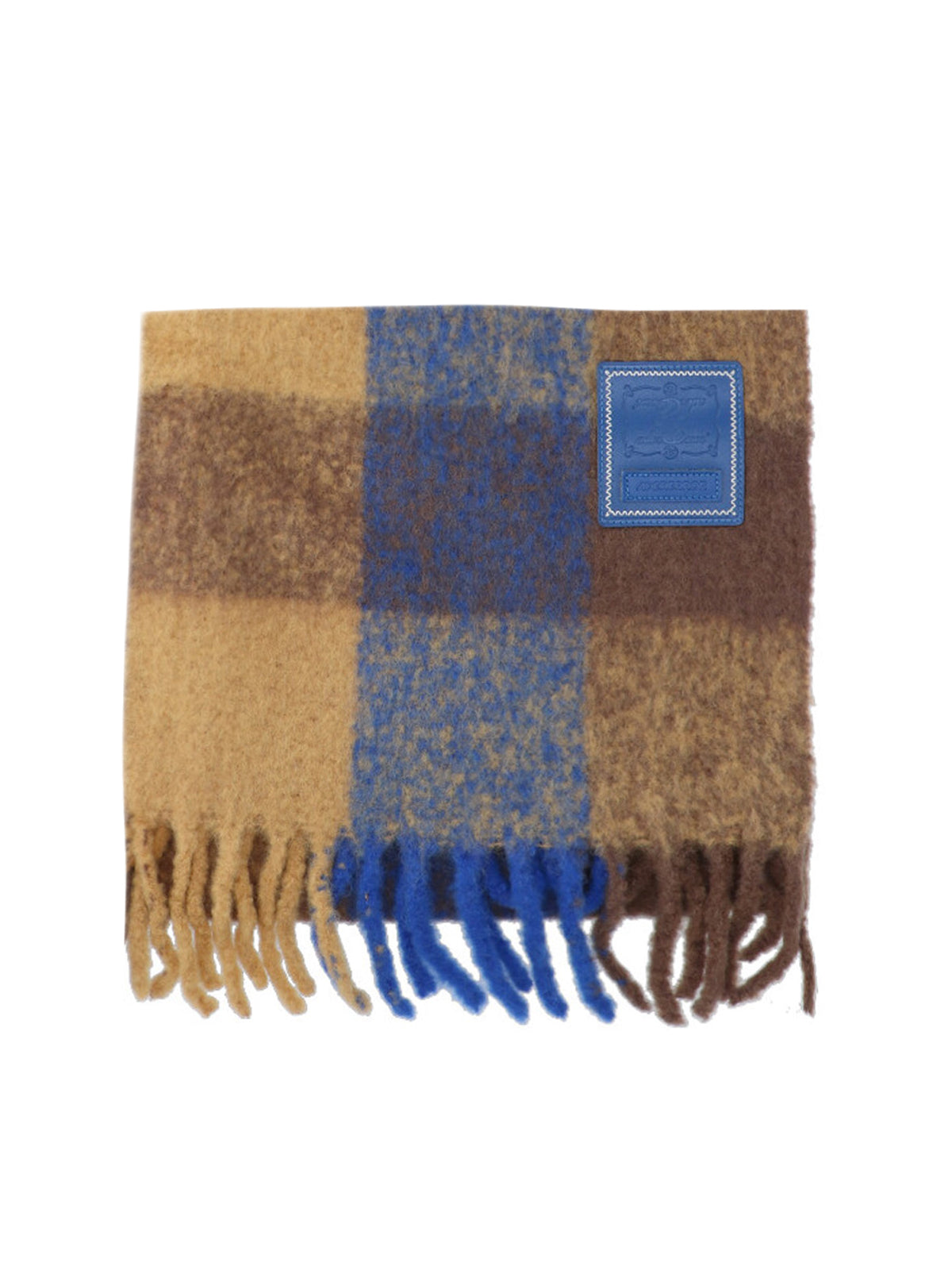 Multicolor Checkered Wool Blend Faylen Muffler Scarf