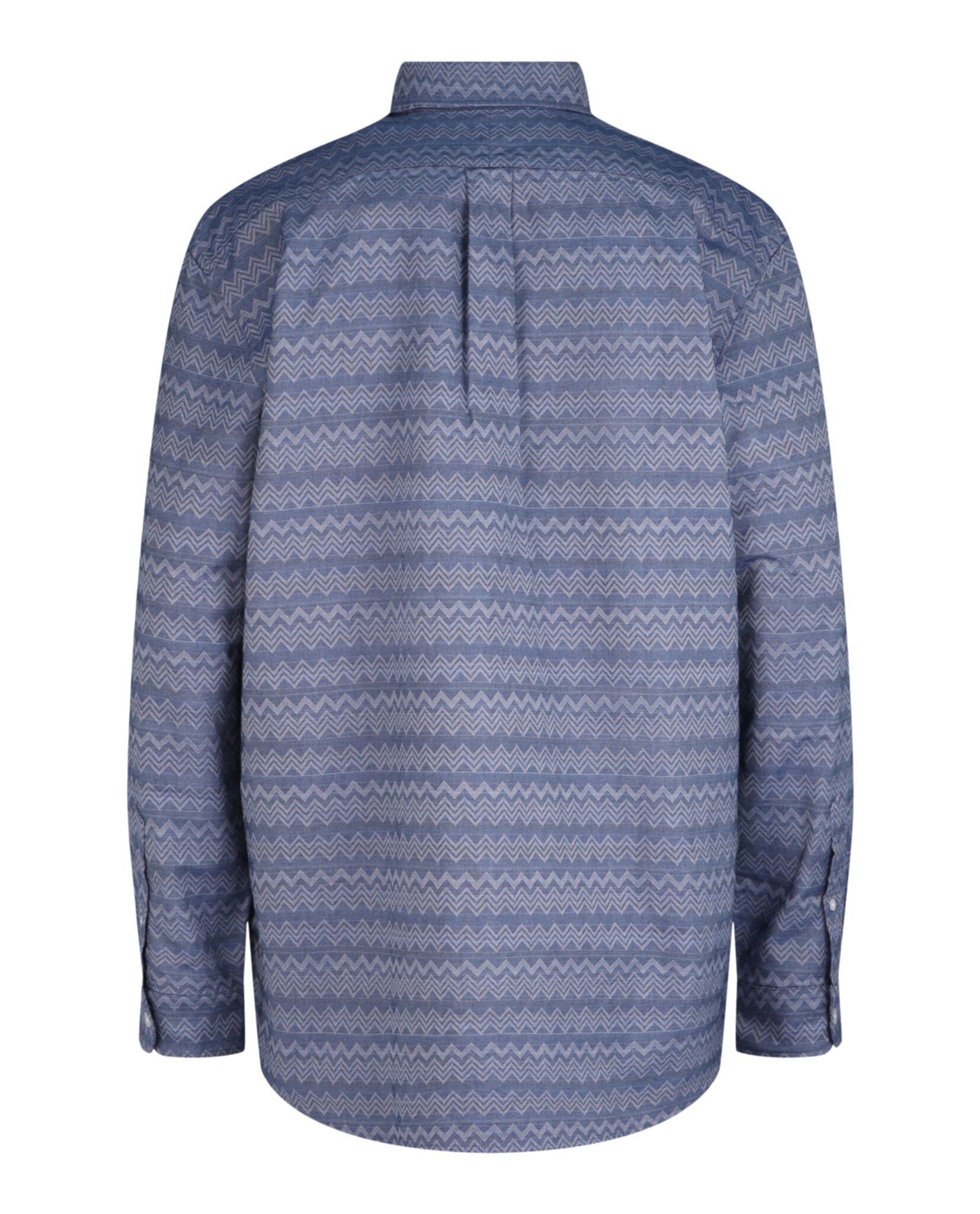 Chevron-Pattern Long-Sleeve Button-Down Shirt