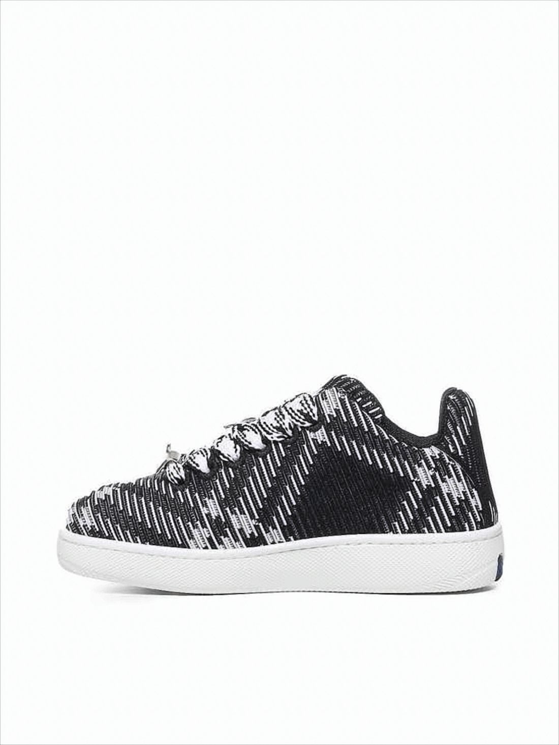 Low-Top Burberry Sneakers with Textured Upper