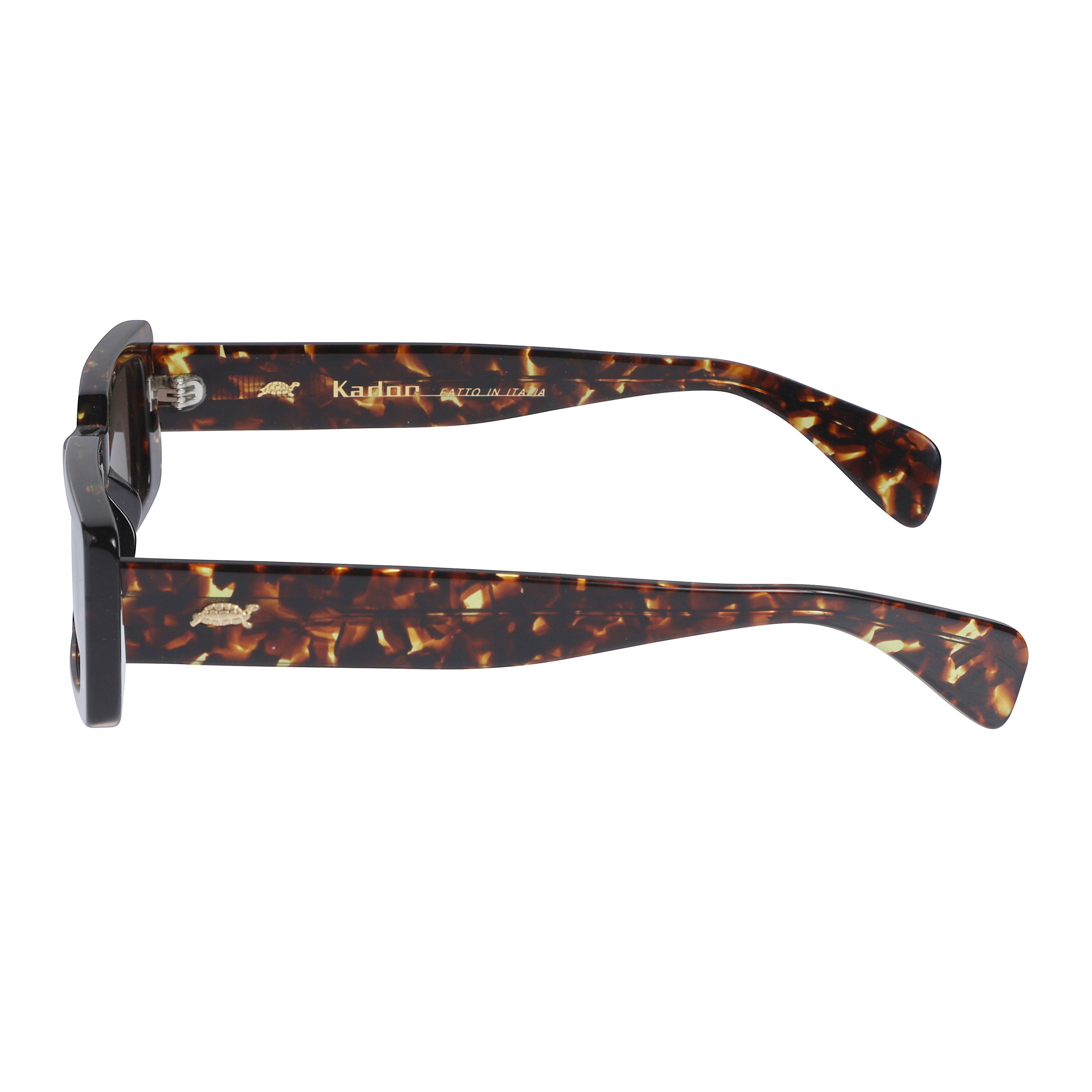 Pin-Up Rectangular Tortoiseshell Sunglasses with Bold Vintage Frame